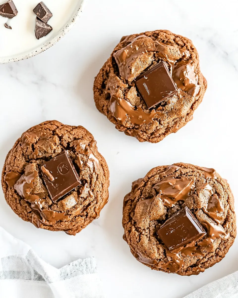 Delicious Triple Chocolate Chunk Cookies shot