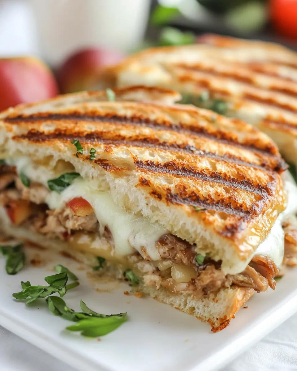 Savory Turkey Apple Brie Panini dish photo