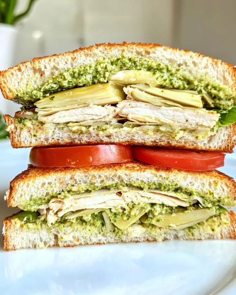 Homemade Turkey Artichoke Pesto Sandwich photo