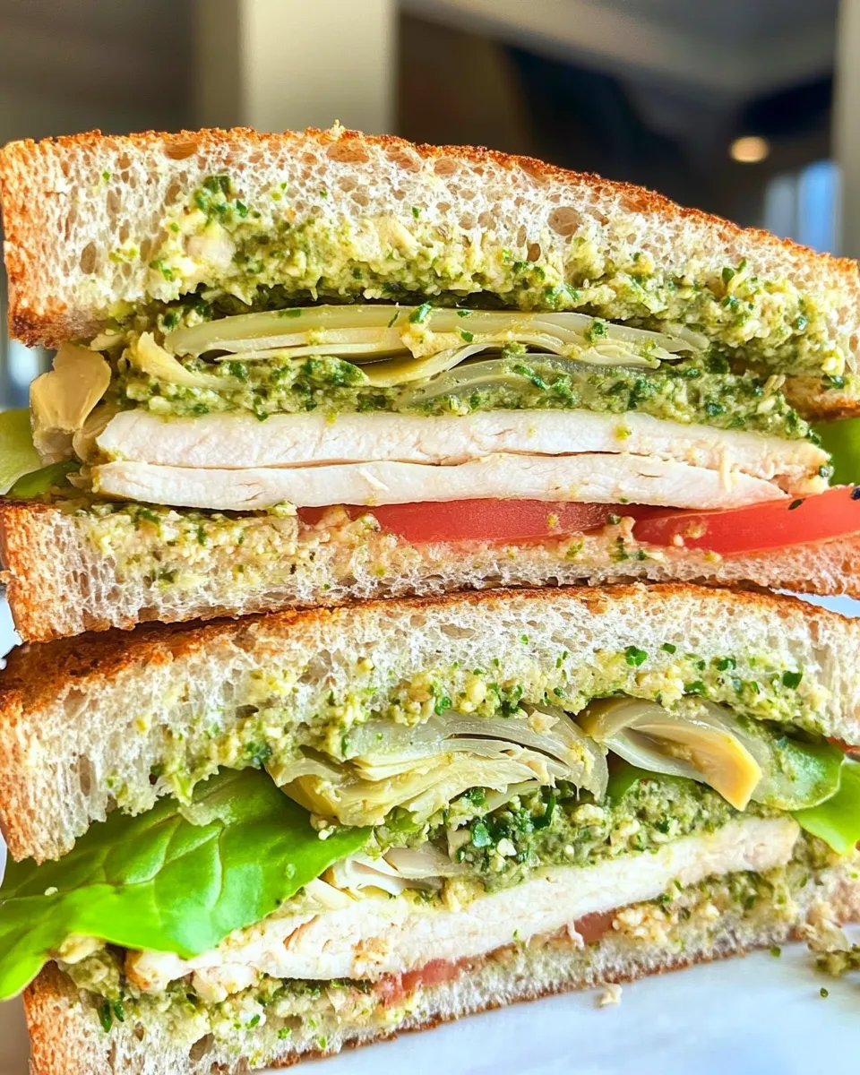 Classic Turkey Artichoke Pesto Sandwich image