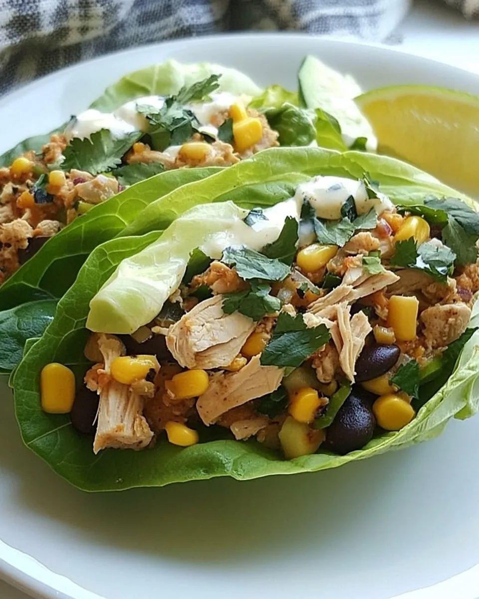Quick Turkey Santa Fe Lettuce Wraps food shot