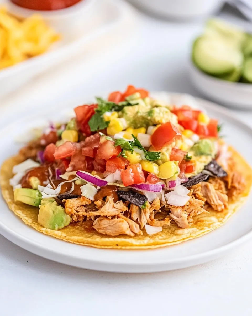 Healthy Turkey Tostadas dish photo