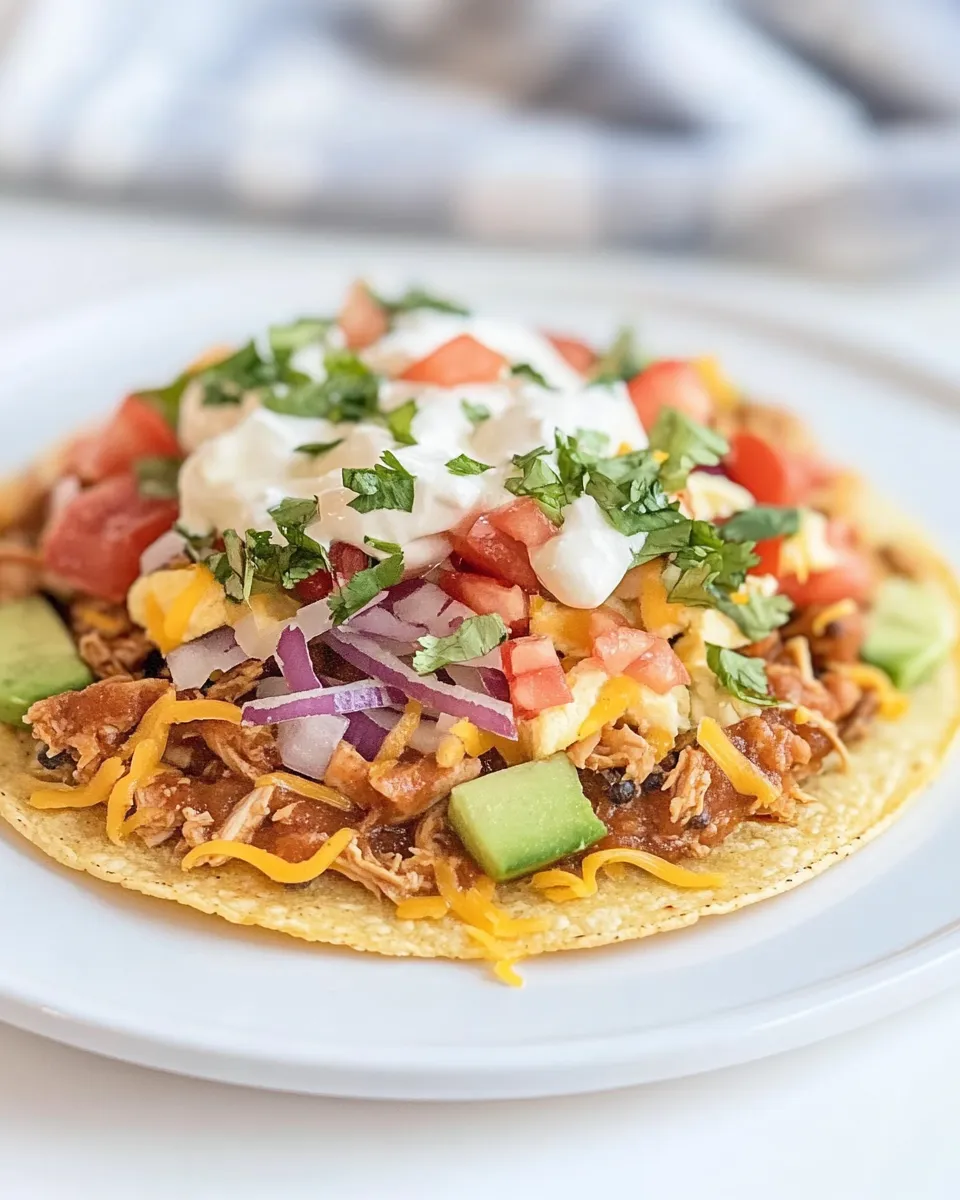 Quick Turkey Tostadas food shot