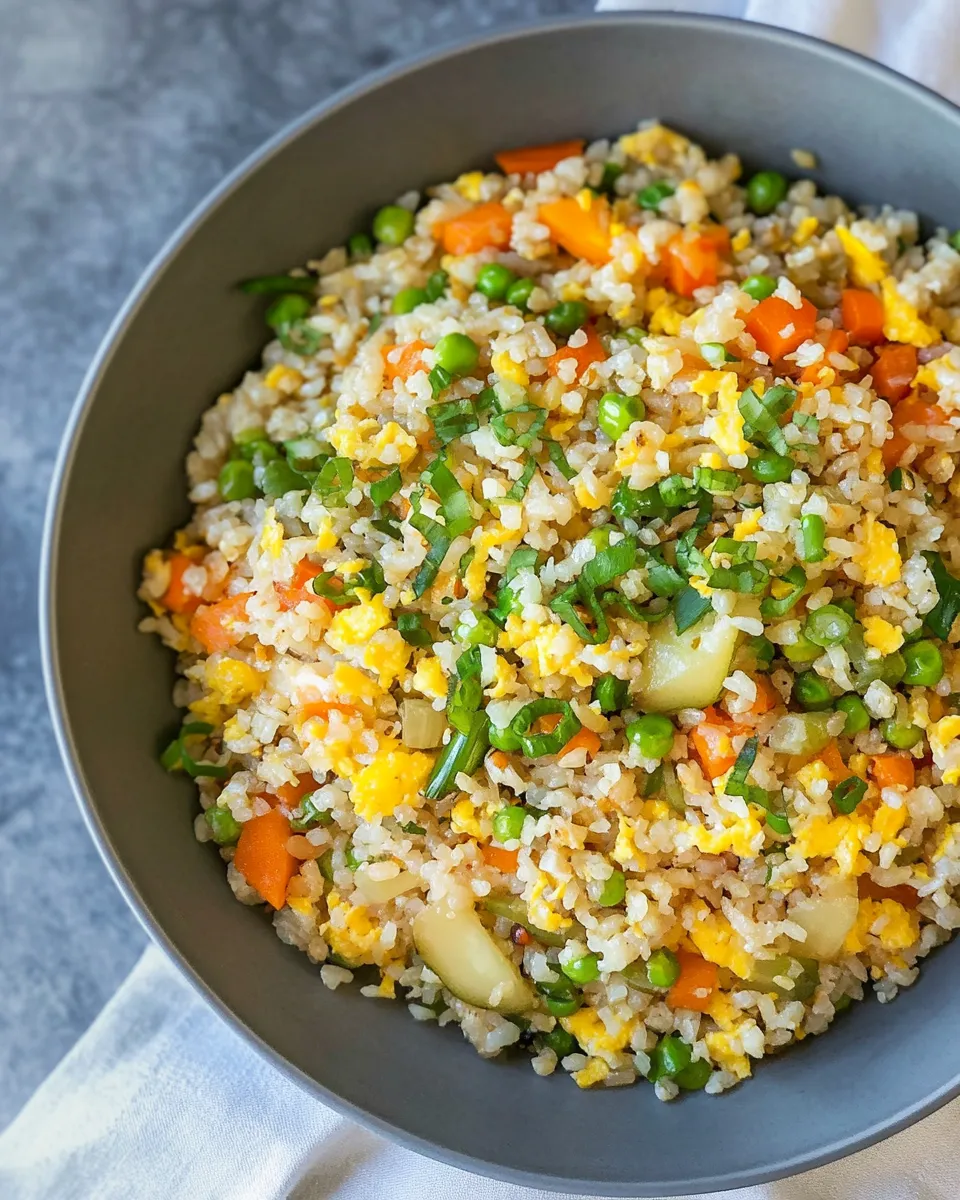 Savory Turnip Fried Rice (Paleo, Keto) image