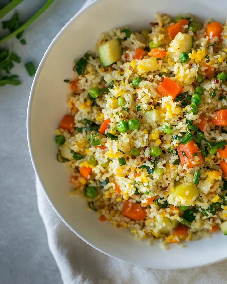 Quick Turnip Fried Rice (Paleo, Keto) dish photo