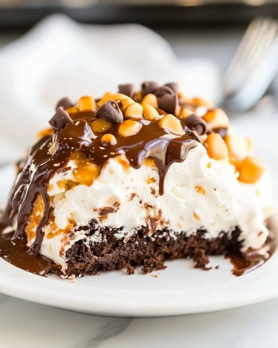 Classic Turtle Chocolate Poke Cake image