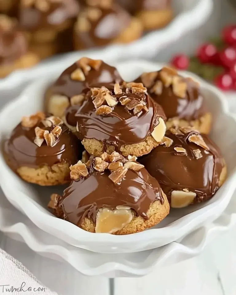 Homemade Turtle Thumbprints Cookies photo