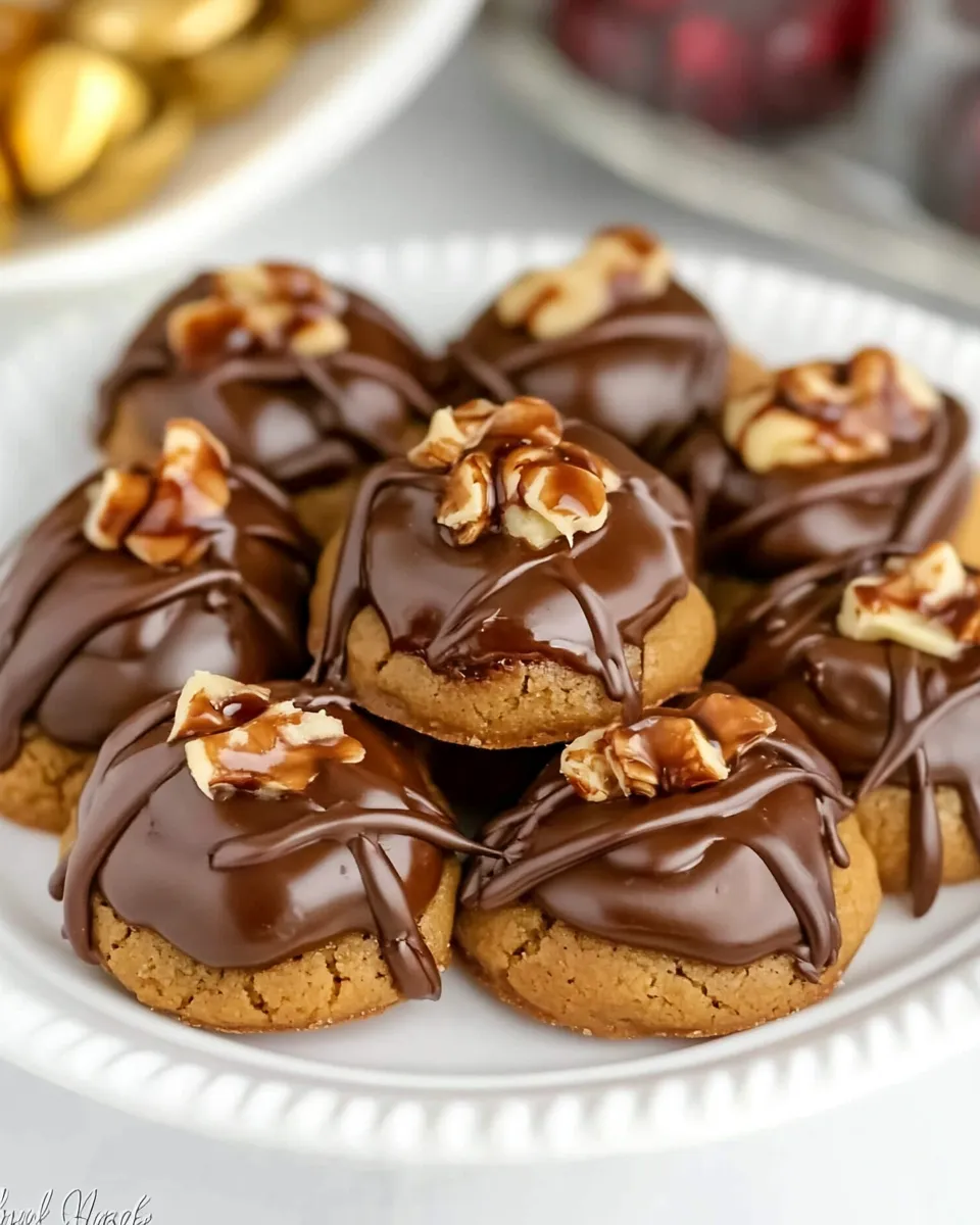 Delicious Turtle Thumbprints Cookies shot
