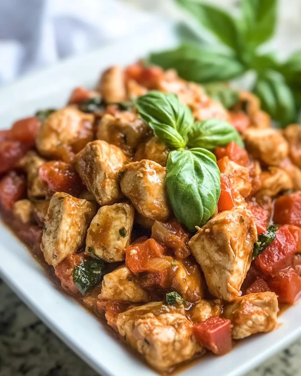 Delicious Tuscan Basil Chicken shot
