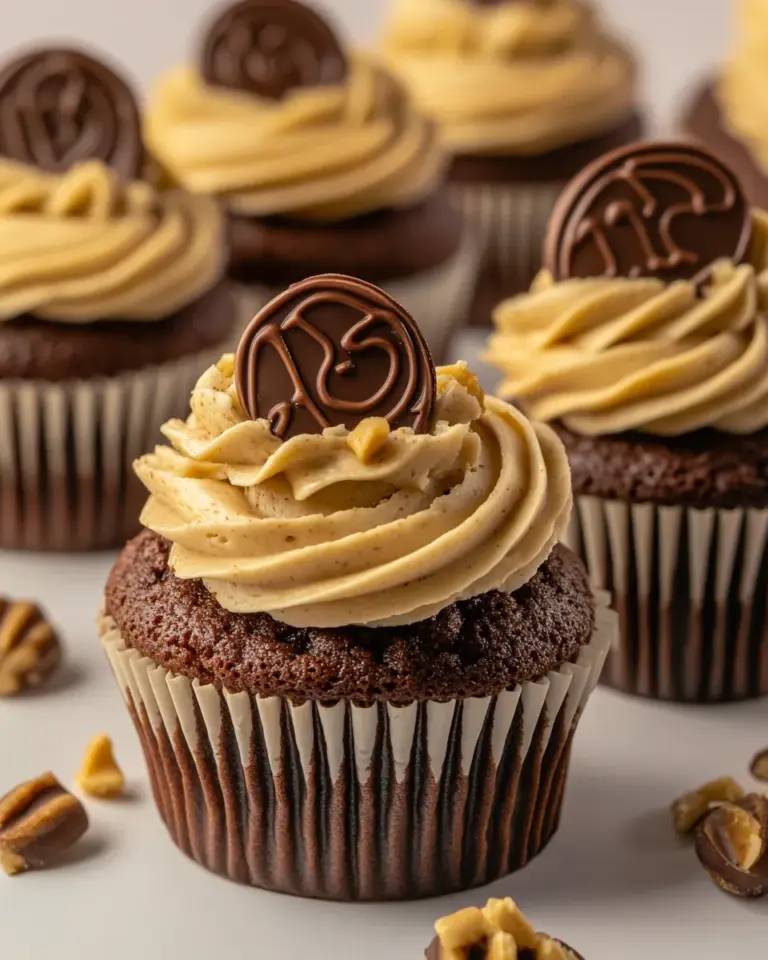 Homemade Ultimate Chocolate Peanut Butter Cupcakes photo
