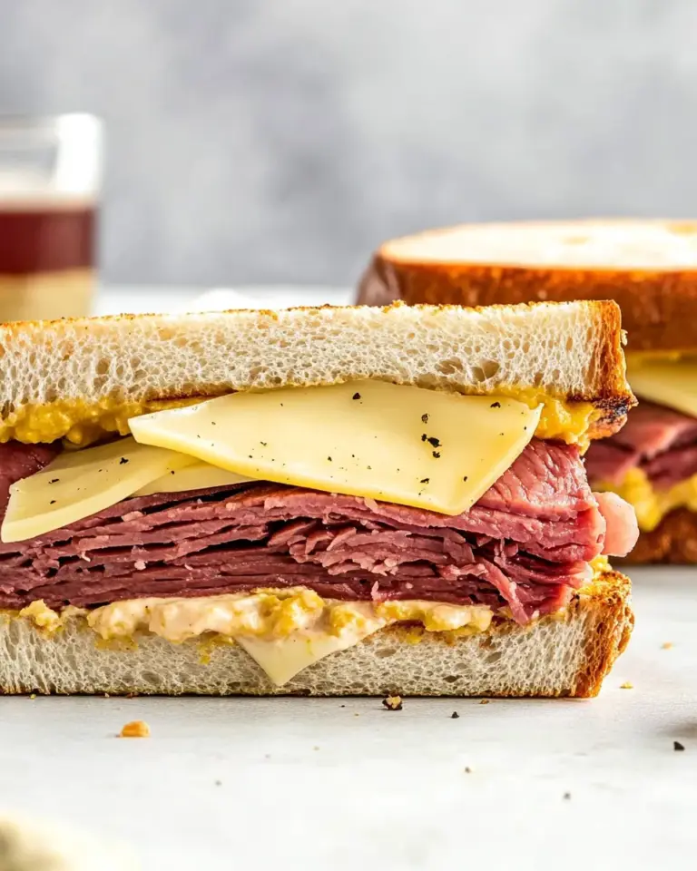 Homemade Ultimate Corned Beef Breakfast Sandwich Recipe with Swiss Cheese photo