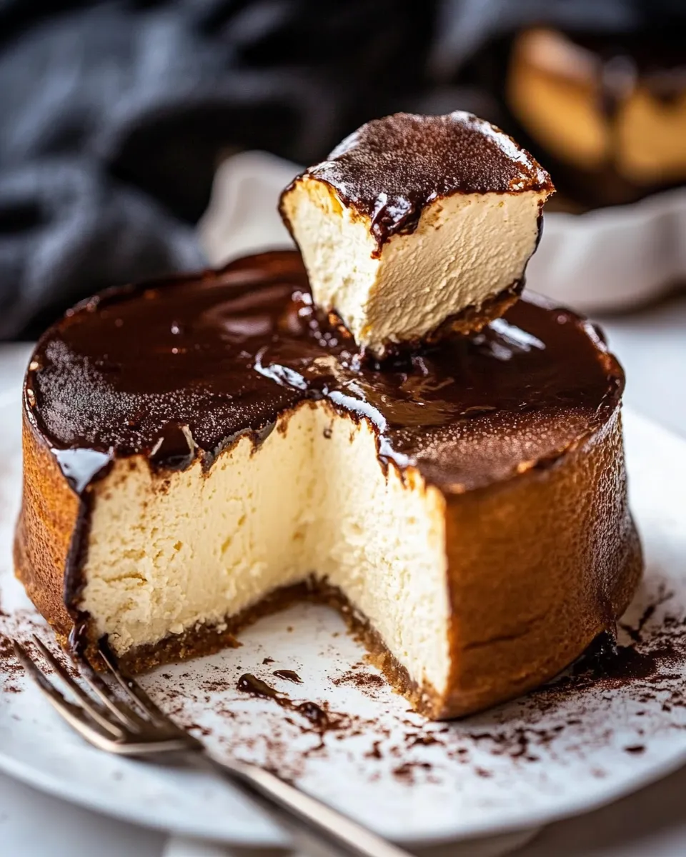 Delicious Vanilla Burnt Basque Cheesecake. picture