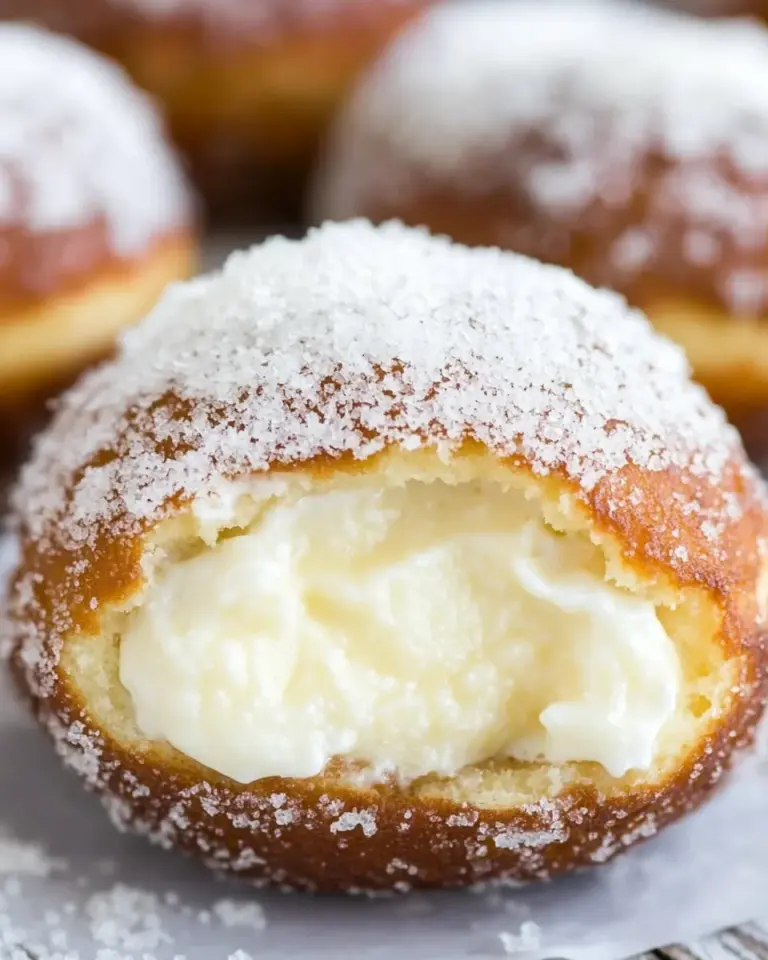 Homemade Vanilla Cream-Filled Doughnuts photo
