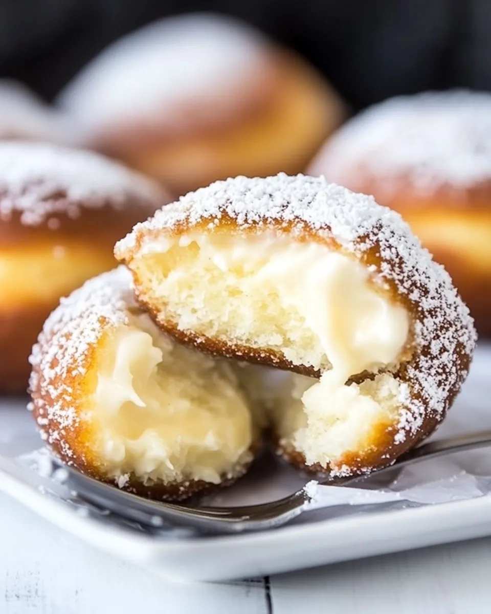 Classic Vanilla Cream-Filled Doughnuts image