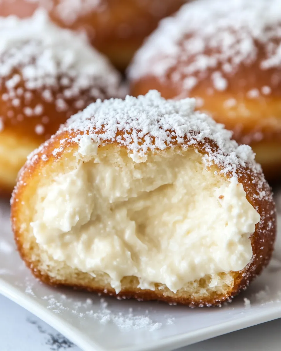 Easy Vanilla Cream-Filled Doughnuts recipe photo