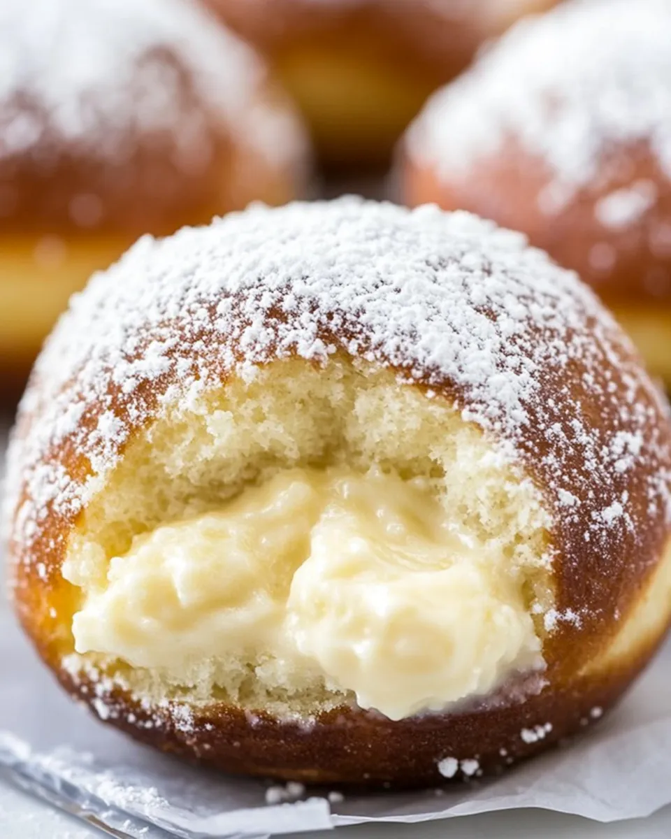 Delicious Vanilla Cream-Filled Doughnuts shot
