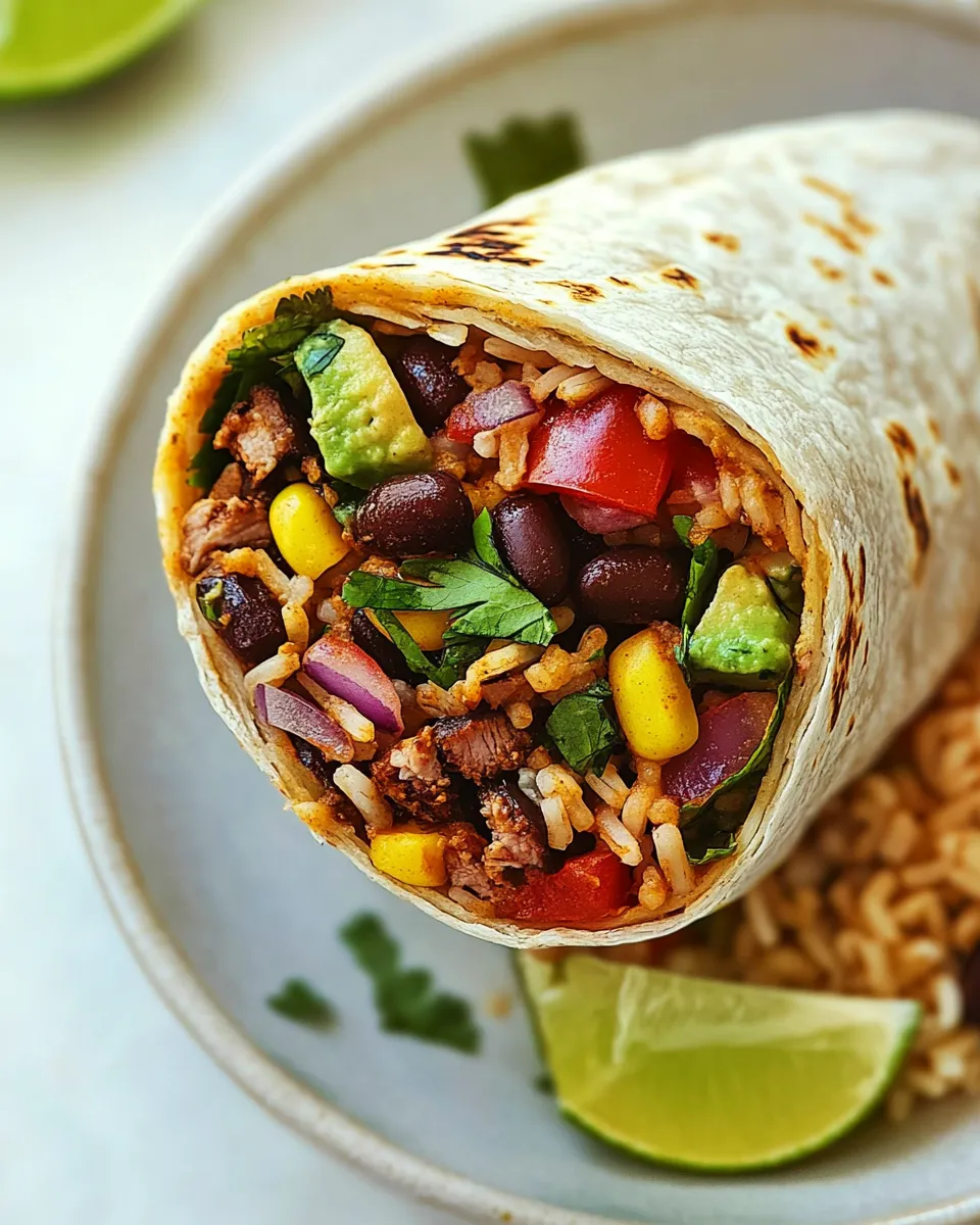Homemade Vegan Burrito recipe photo
