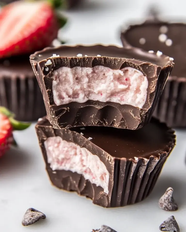 Homemade Vegan Chocolate Strawberry Coconut Butter Cups photo