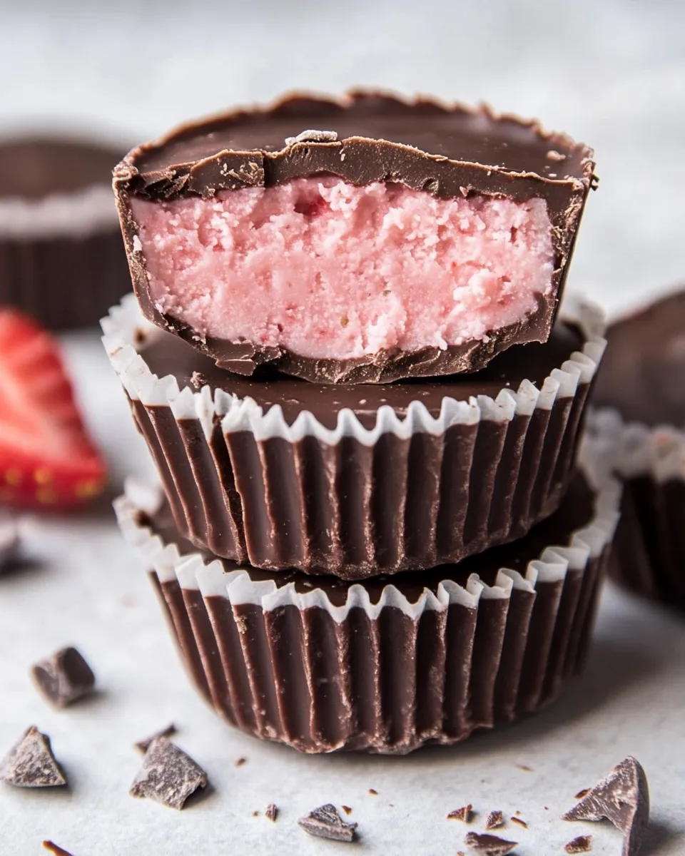Easy Vegan Chocolate Strawberry Coconut Butter Cups recipe photo