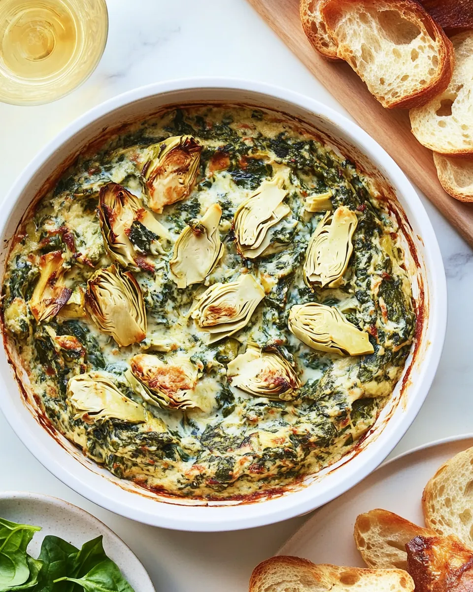 Easy Vegan Spinach Artichoke Dip recipe photo