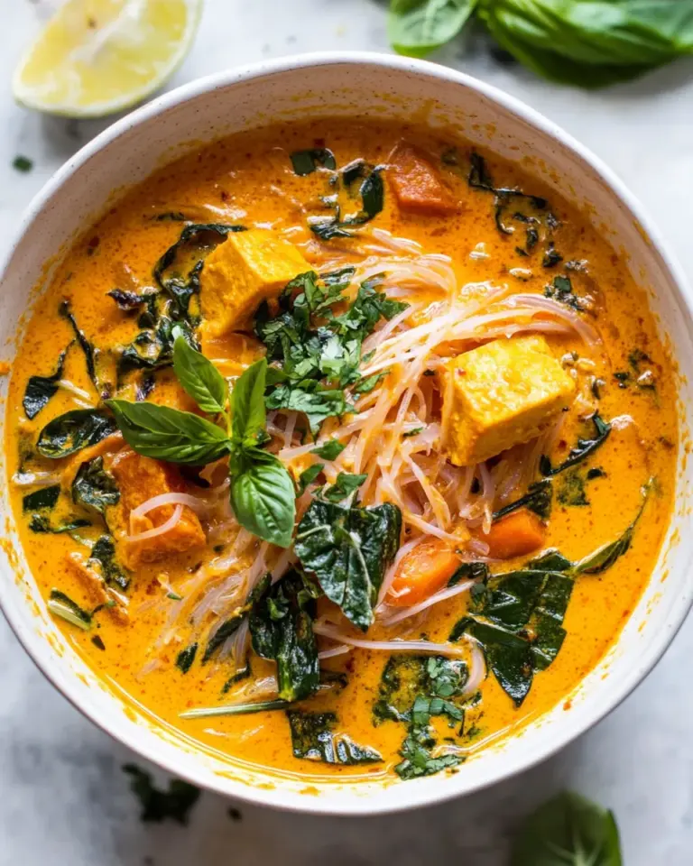 Homemade Vegan Thai Lemongrass Coconut Curry Soup photo