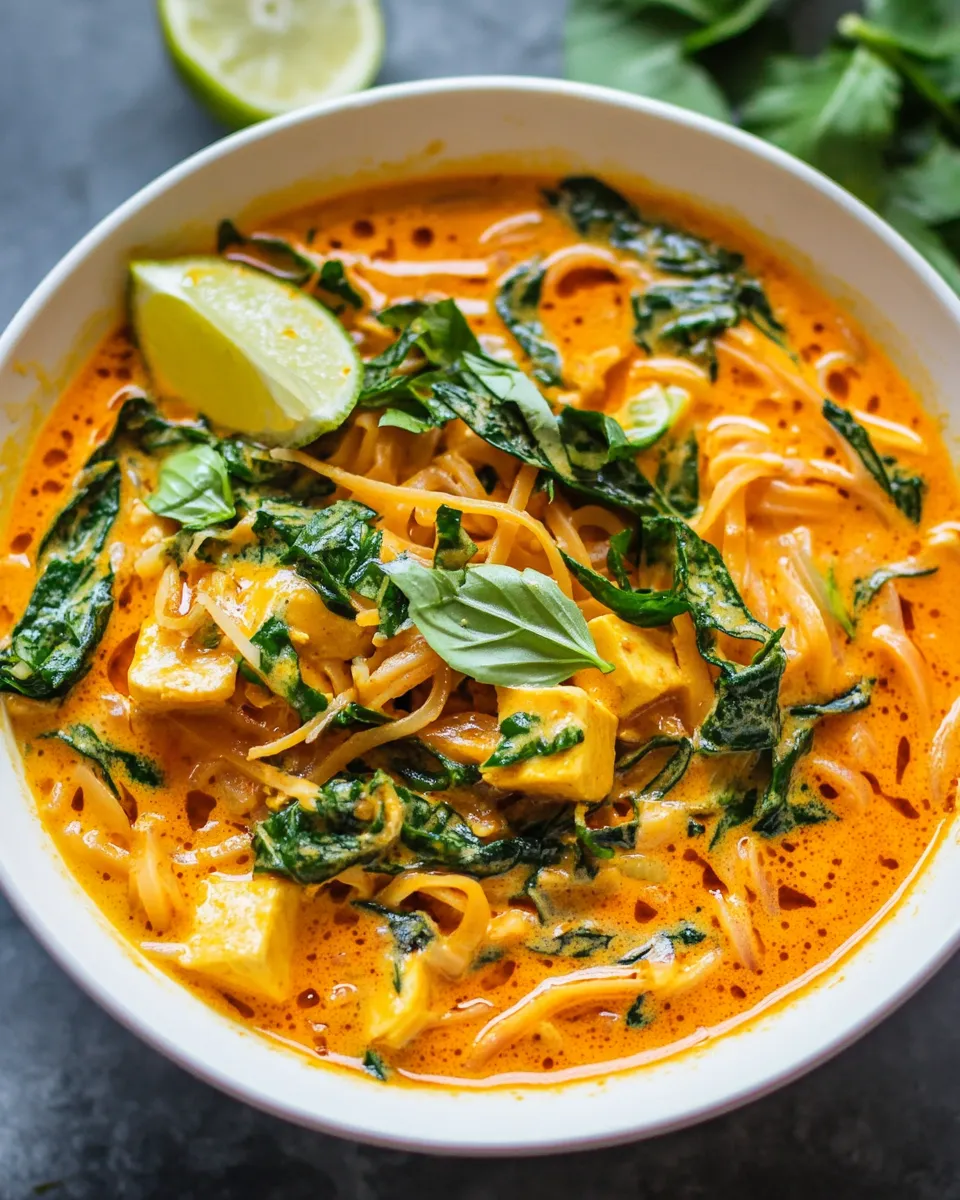 Delicious Vegan Thai Lemongrass Coconut Curry Soup image