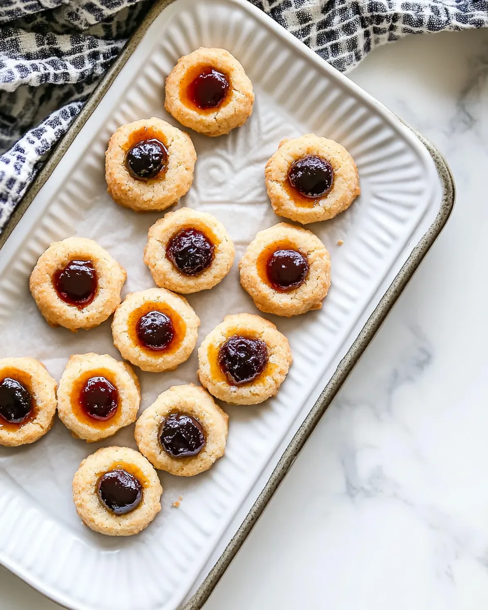Homemade Vegan Thumbprint Cookies photo