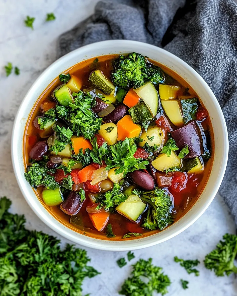 Easy Vegetable Detox Soup recipe photo