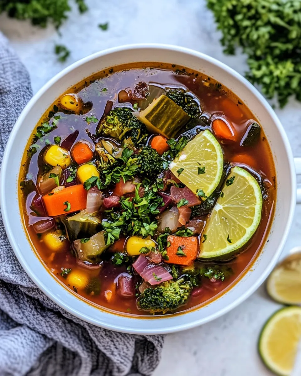 Delicious Vegetable Detox Soup shot