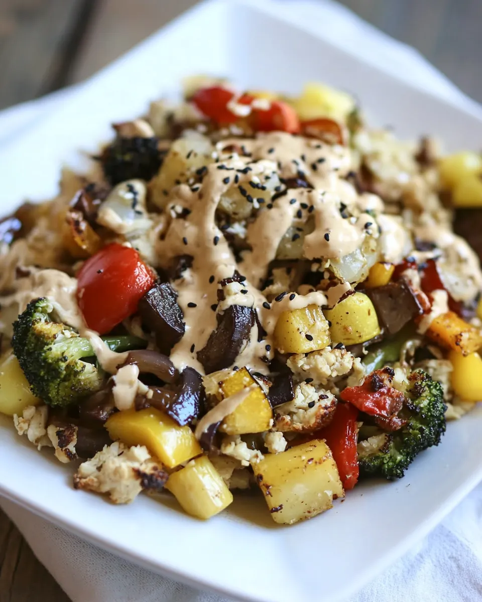 Delicious Vegetable Stir Fry with Coconut-Tahini Sauce recipe photo