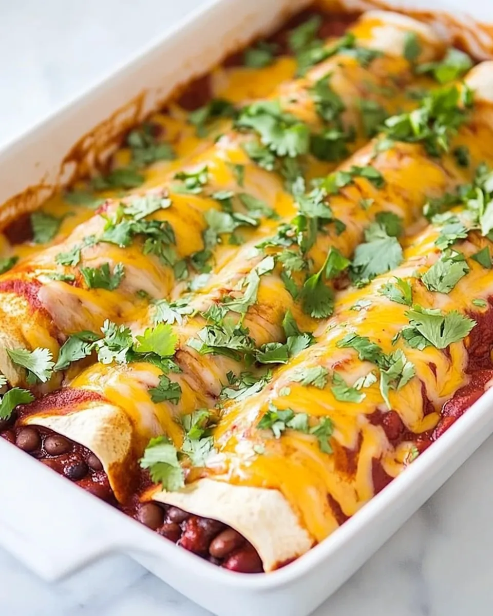Homemade Vegetarian Black Bean Enchiladas photo