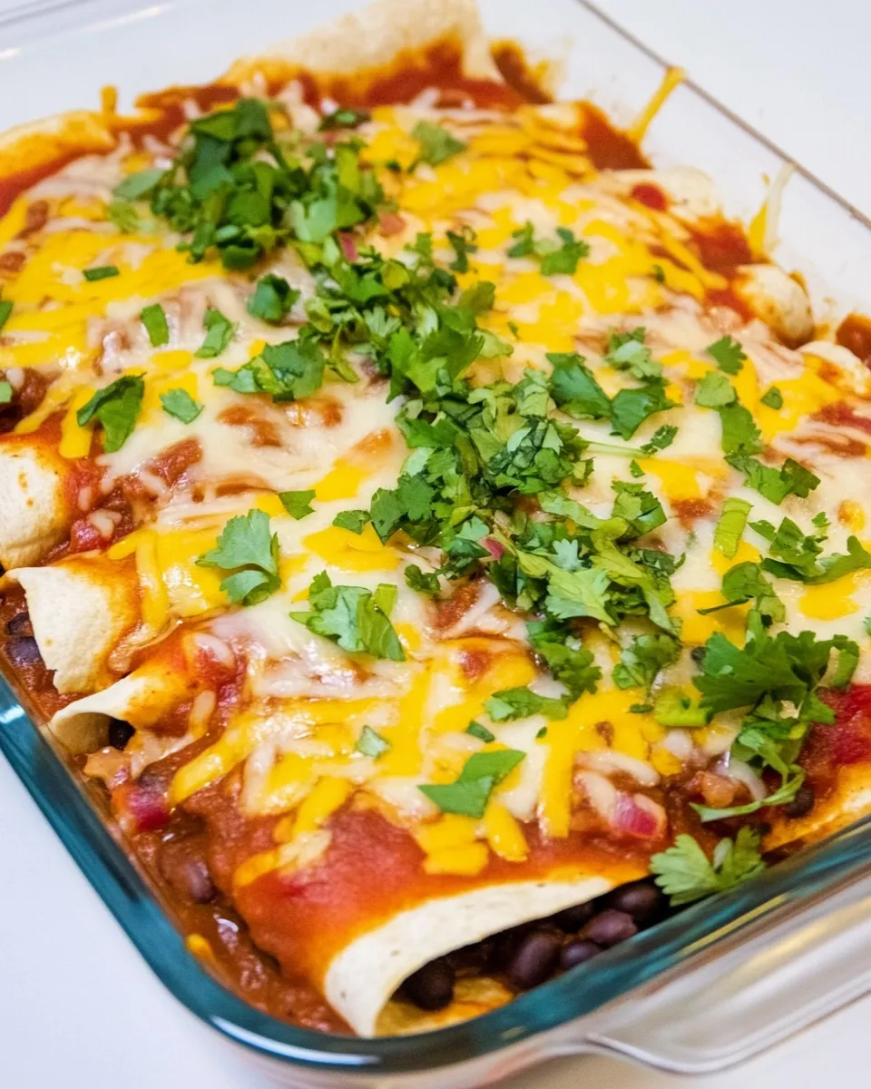 Classic Vegetarian Black Bean Enchiladas image