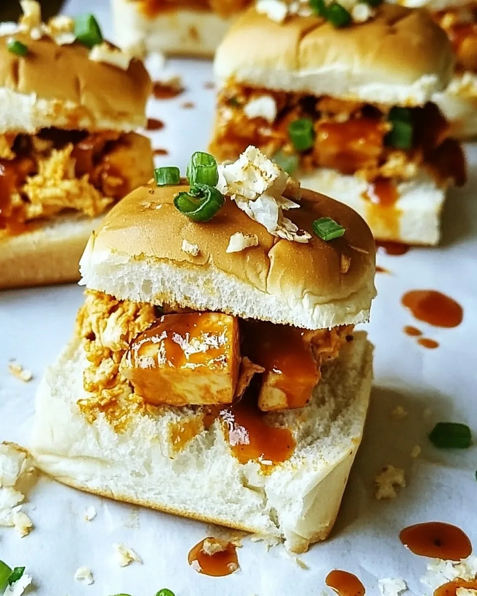 Delicious Vegetarian Buffalo Sliders shot