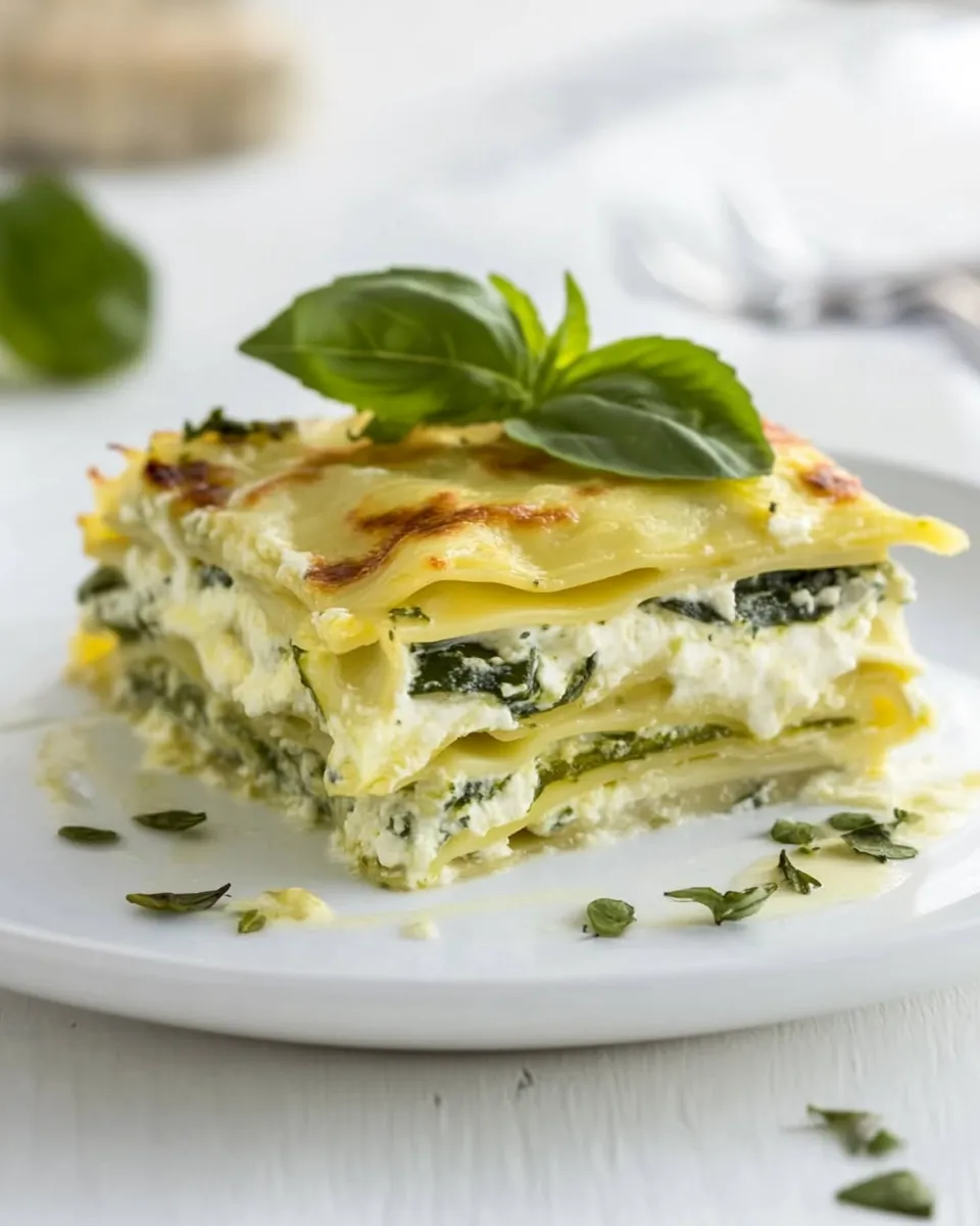 Classic Vegetarian Lasagna with No-Cook White Sauce image