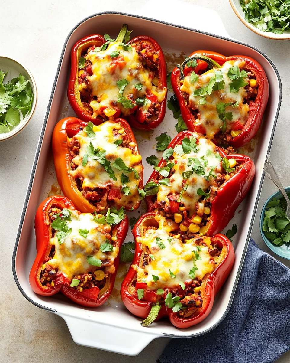 Homemade Vegetarian Stuffed Peppers photo