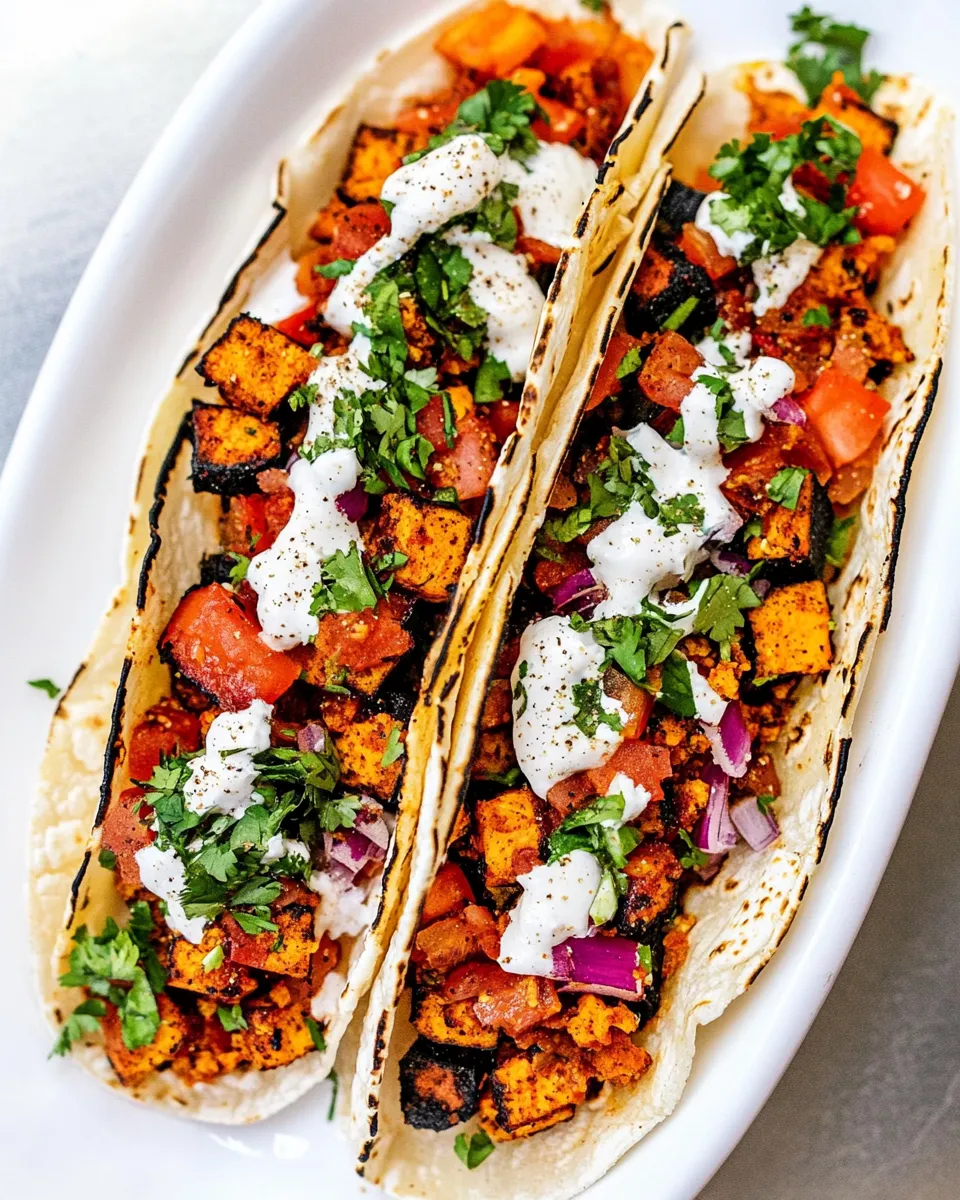 Delicious Vegetarian Tacos shot