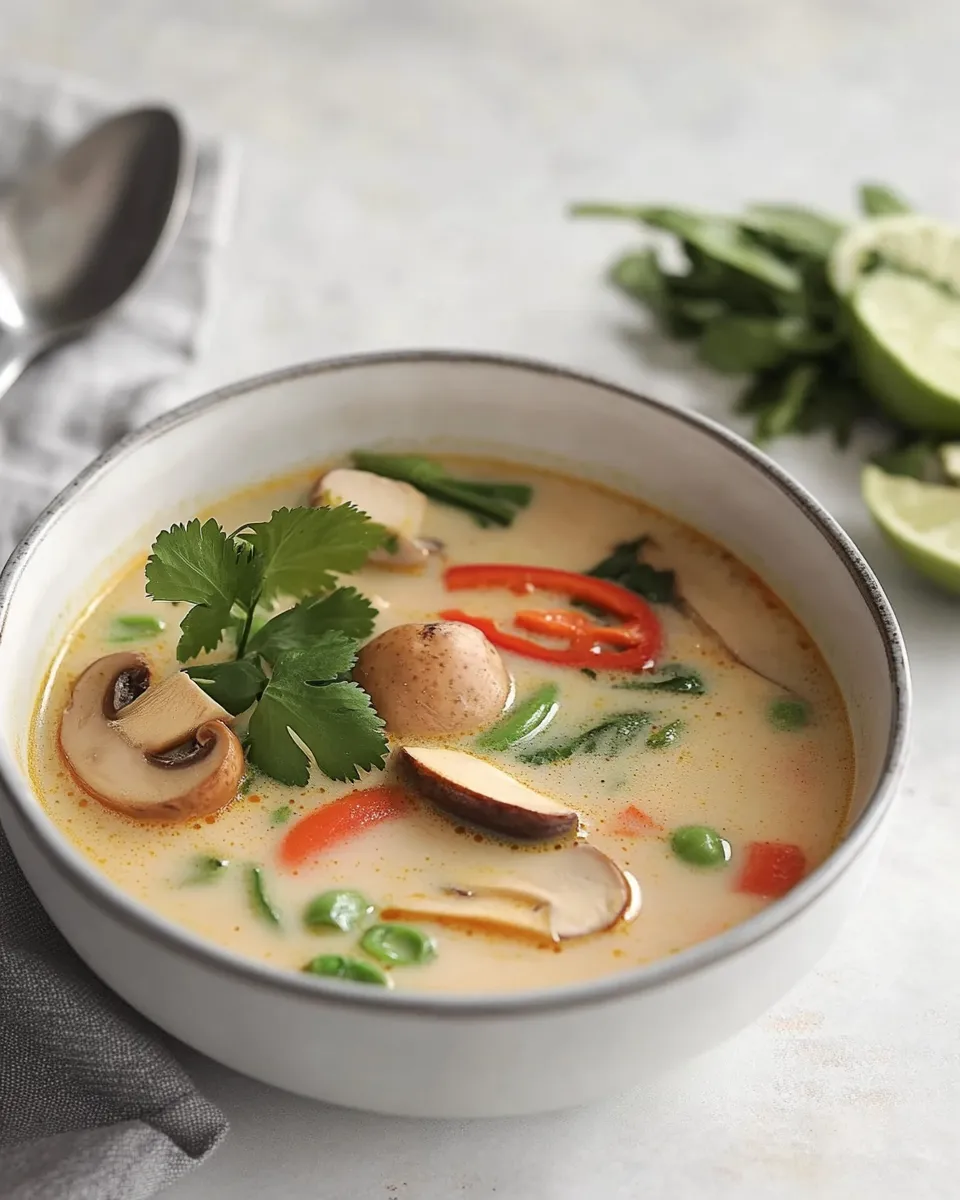 Homemade Vegetarian Tom Yum Soup photo