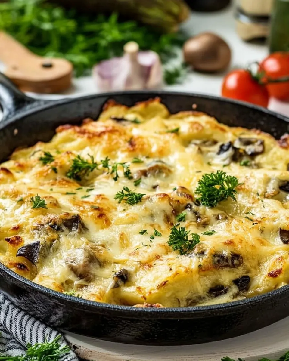 Delicious Veggie Cheese Skillet shot