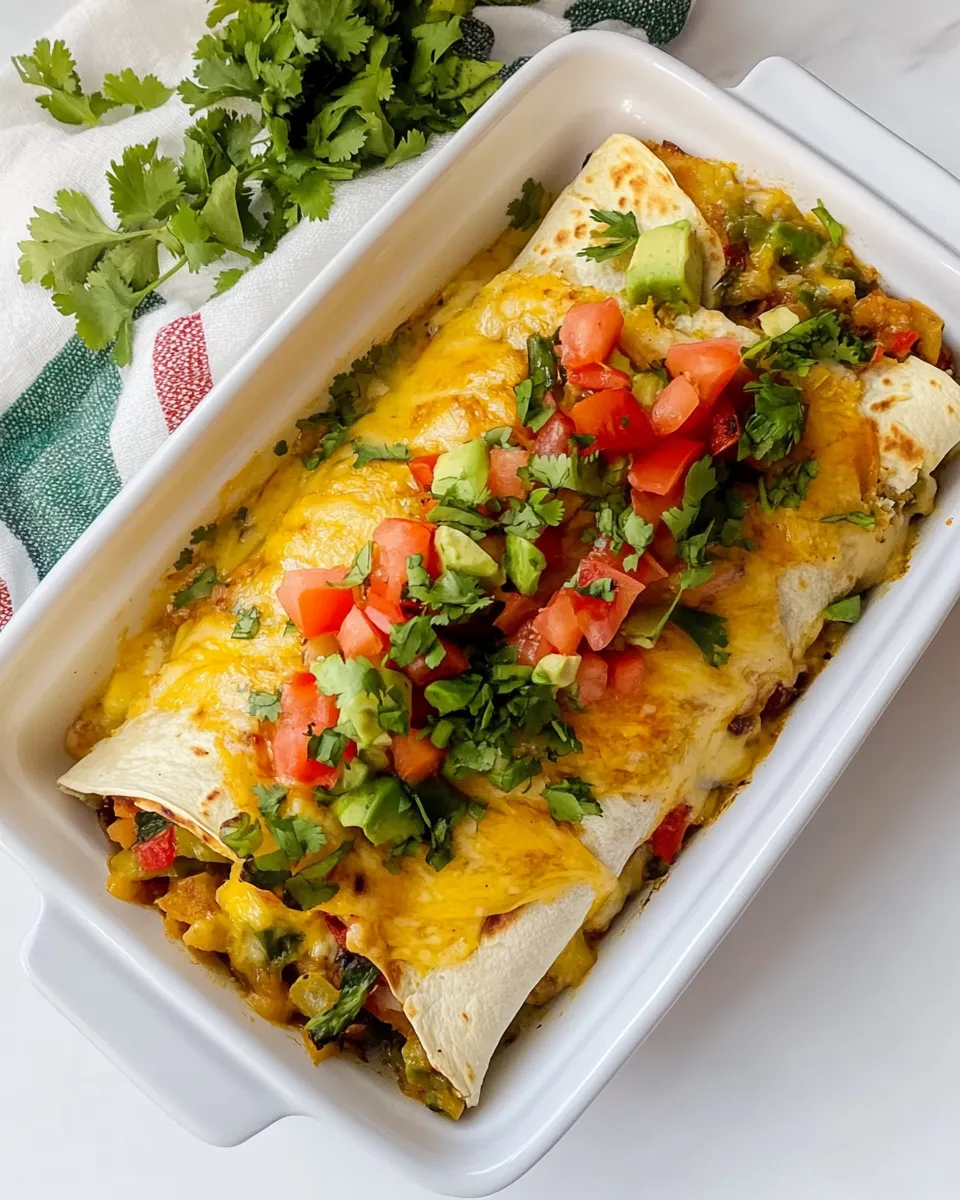Delicious Veggie Enchiladas shot