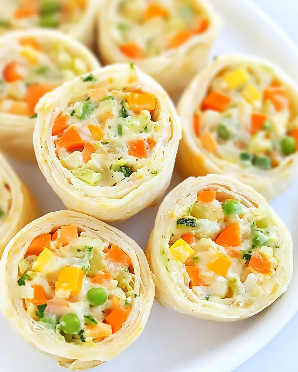 Easy Veggie Pinwheels recipe photo