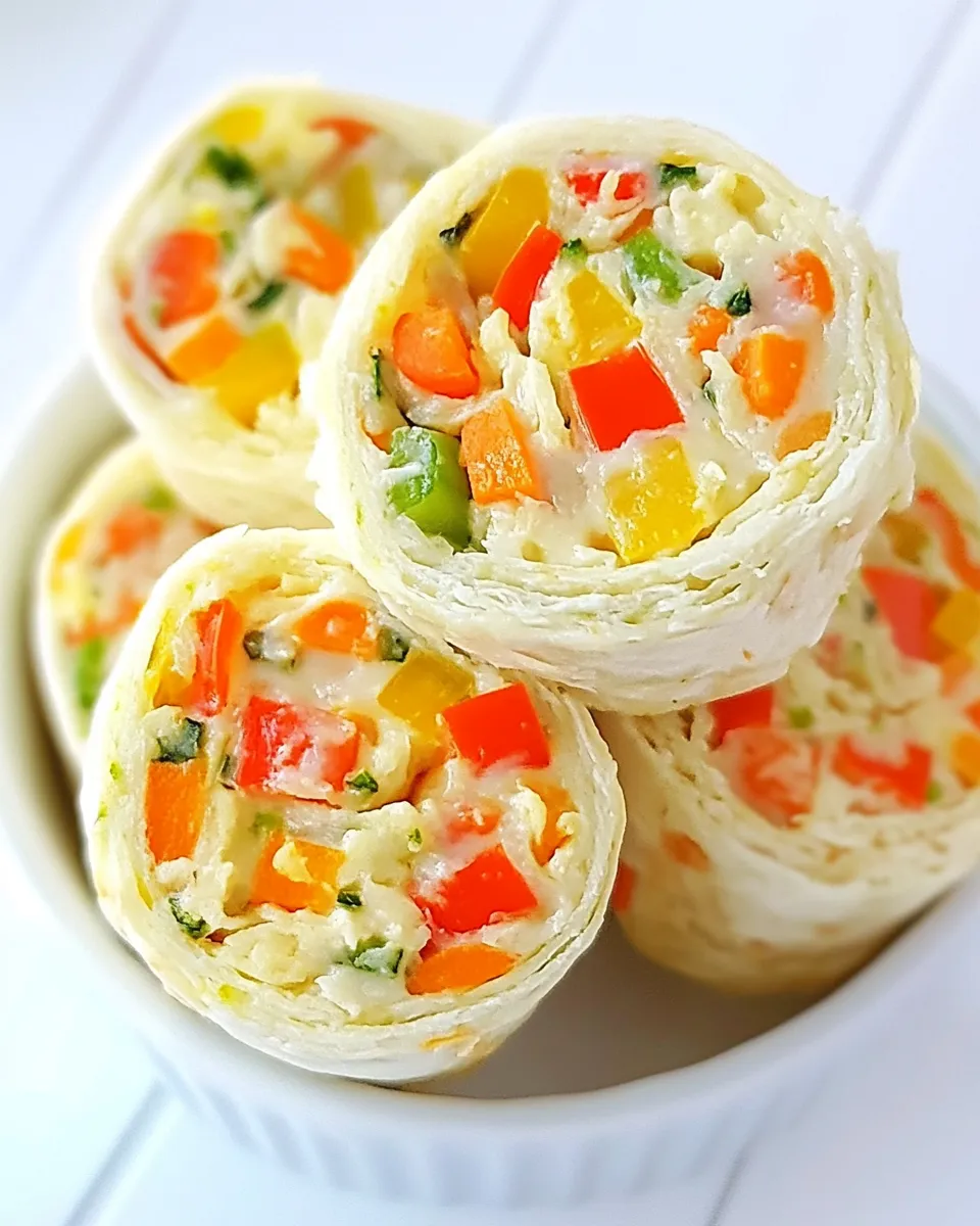 Delicious Veggie Pinwheels shot