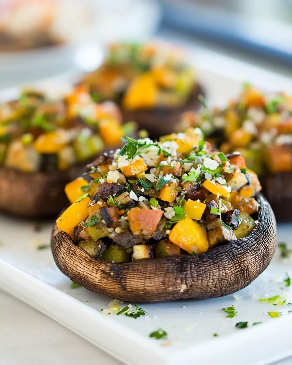 Homemade Veggie Stuffed Portobello Mushrooms photo