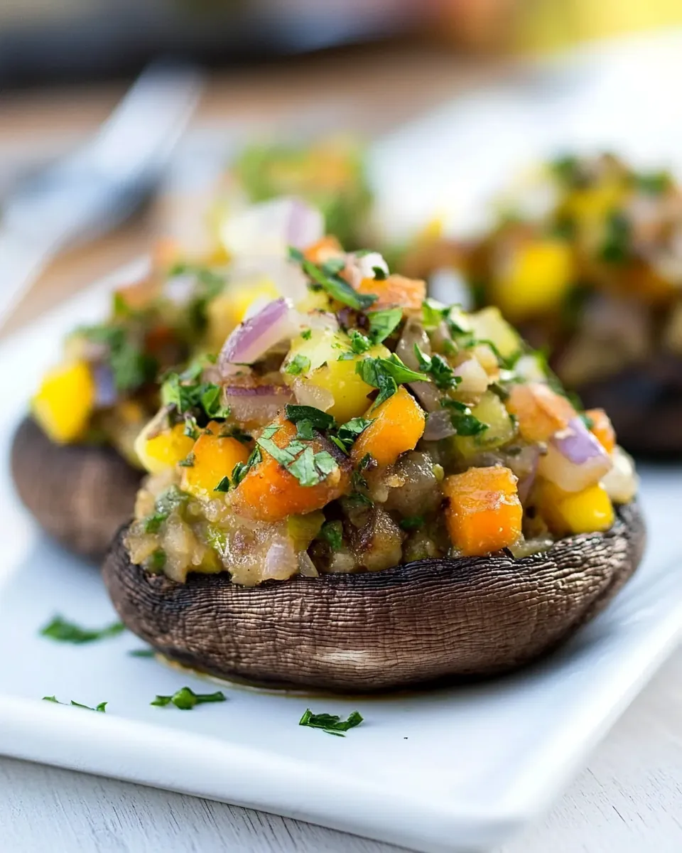 Easy Veggie Stuffed Portobello Mushrooms recipe photo