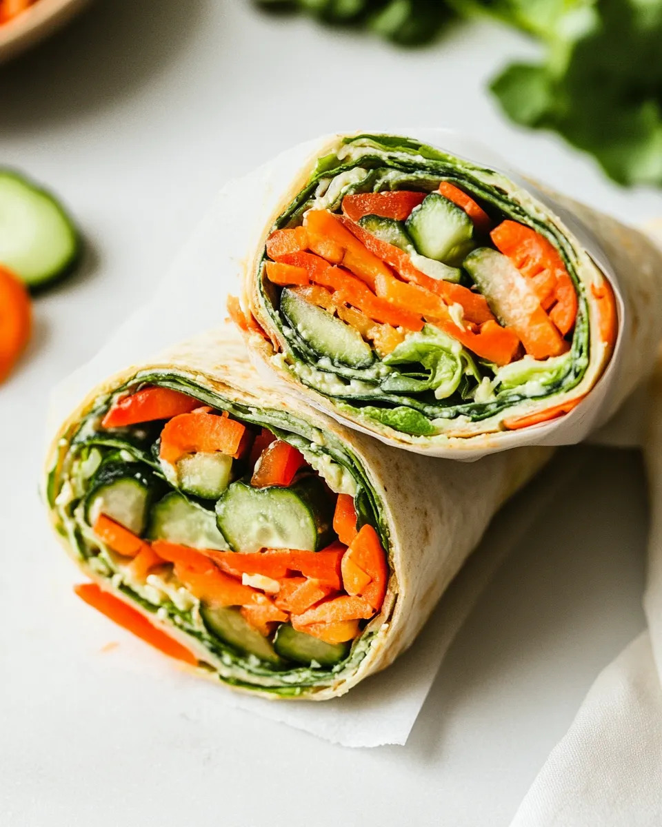 Delicious Veggie Wrap shot