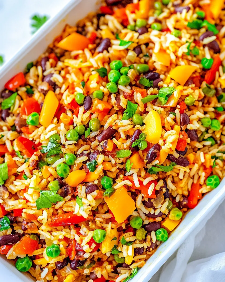 Delicious Very Veggie Rice and Beans shot