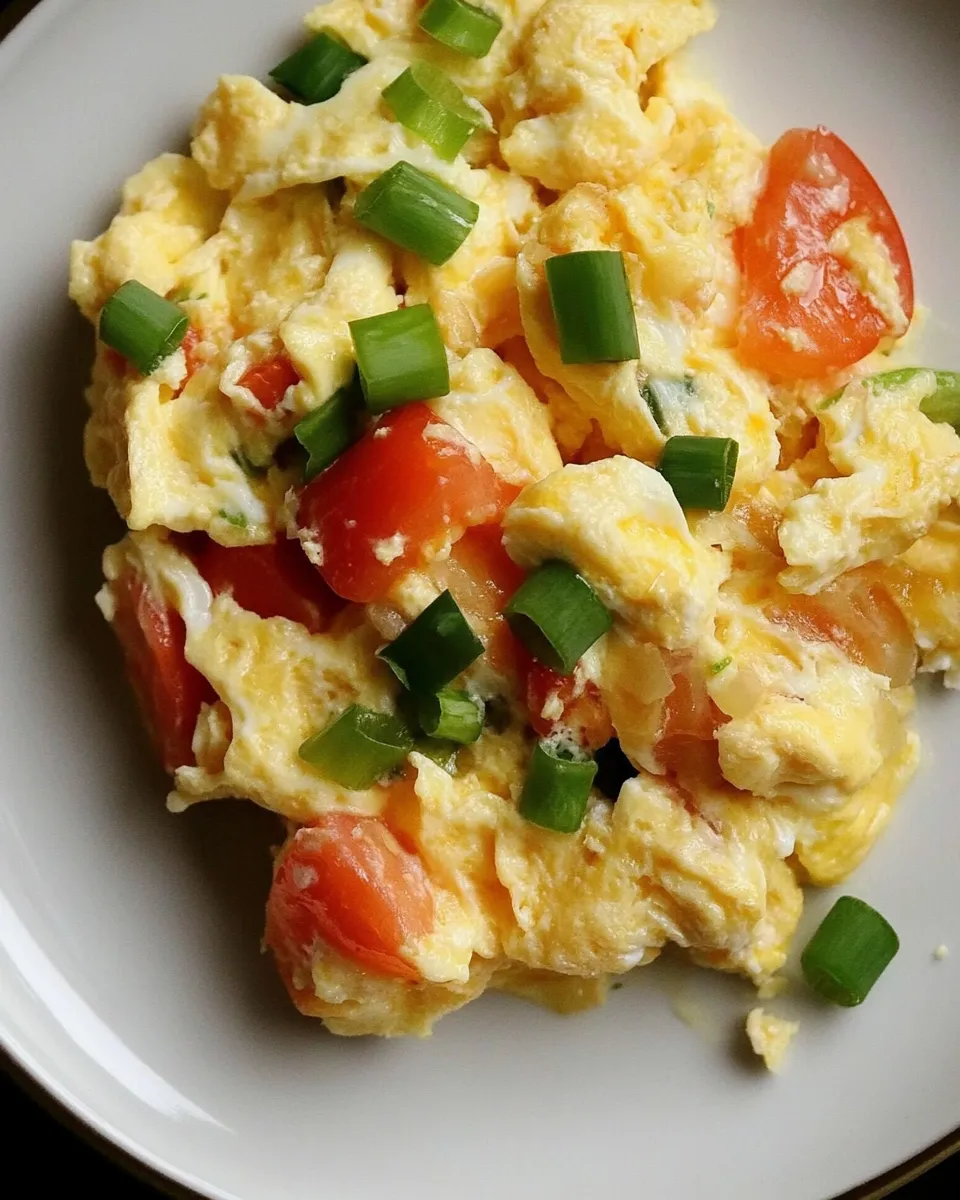 Delicious Vietnamese Scrambled Eggs shot