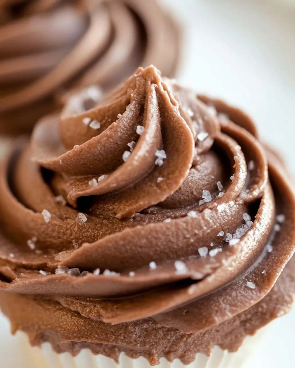 Best Whipped Chocolate Ganache Frosting shot