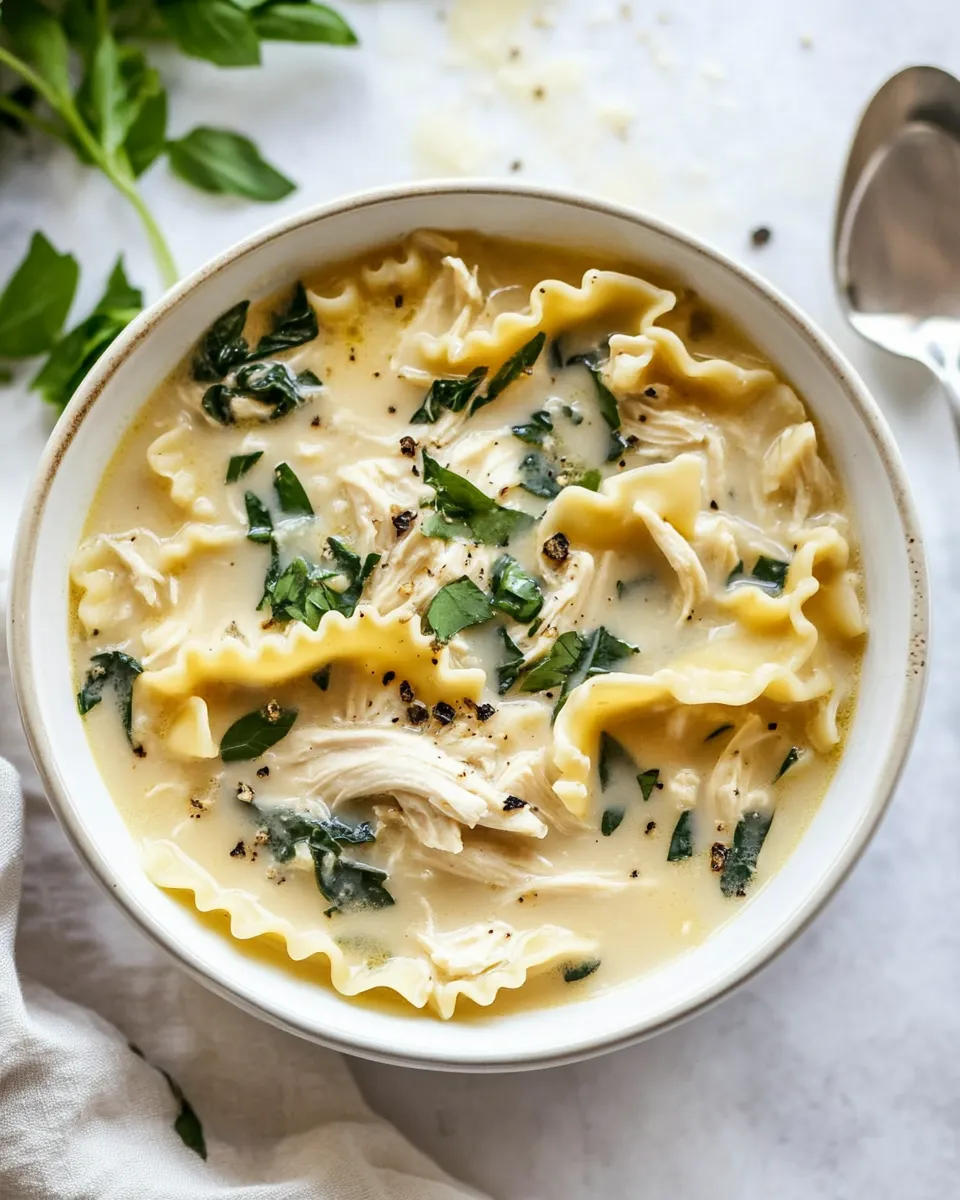 Classic White Chicken Lasagna Soup image