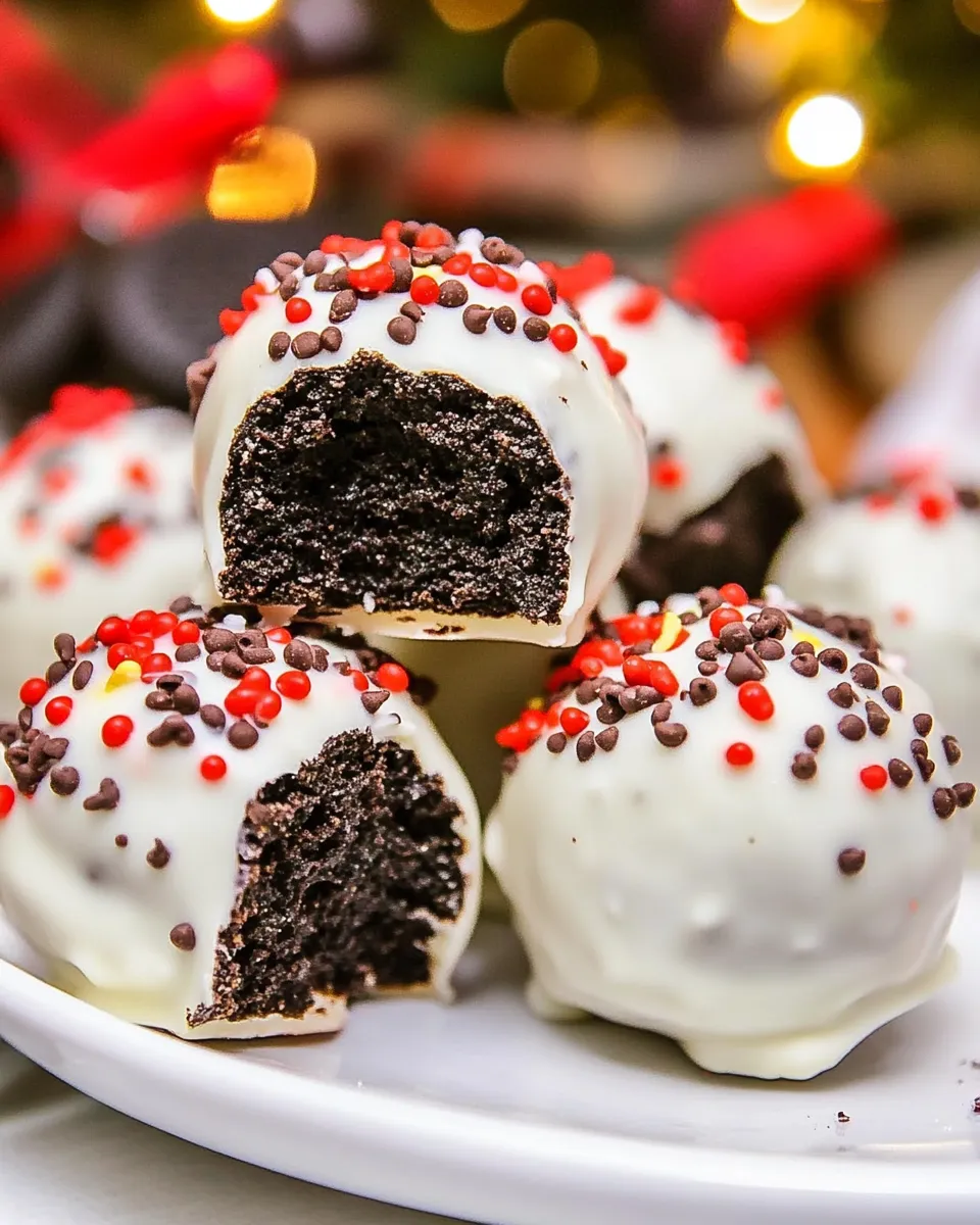 Easy White Chocolate-Dipped Oreo Cookie Balls recipe photo