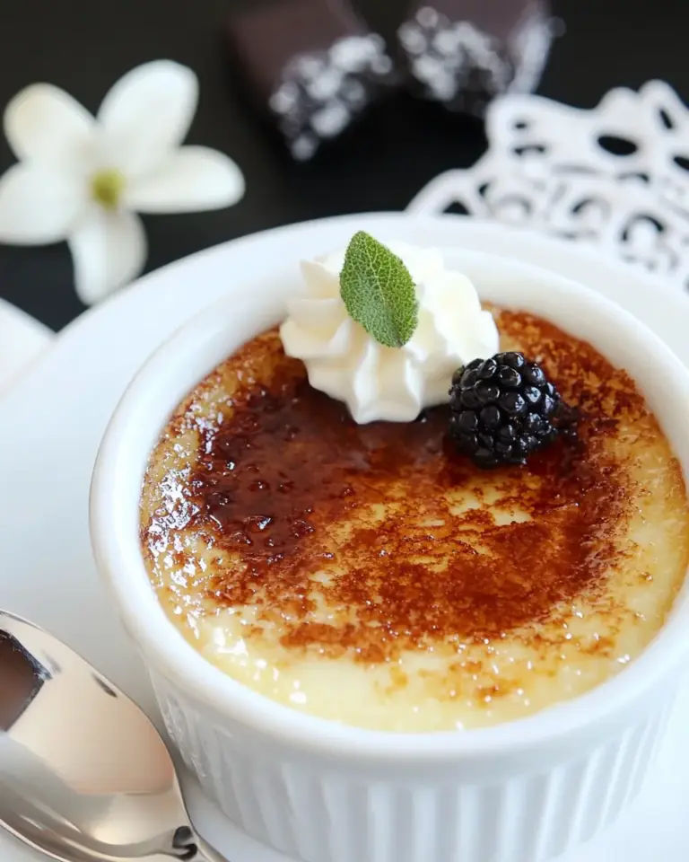 Homemade White Chocolate Crme Brulee photo